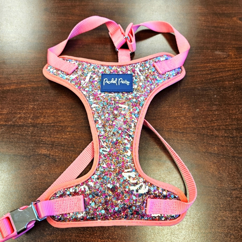 NWOT!!! Pink Sparkly Packed Party S/M Dog Harness